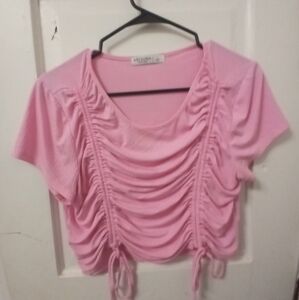 Allison Daley Pink Ruched Blouse